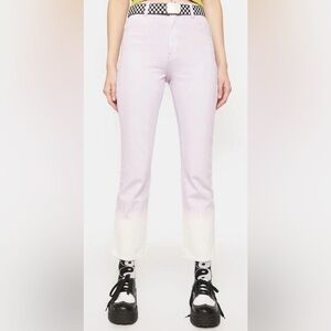 ROLLA’S Sz 28 Jeans Original High Rise Straight Tie Dye Lavender NEW WITH TAGS
